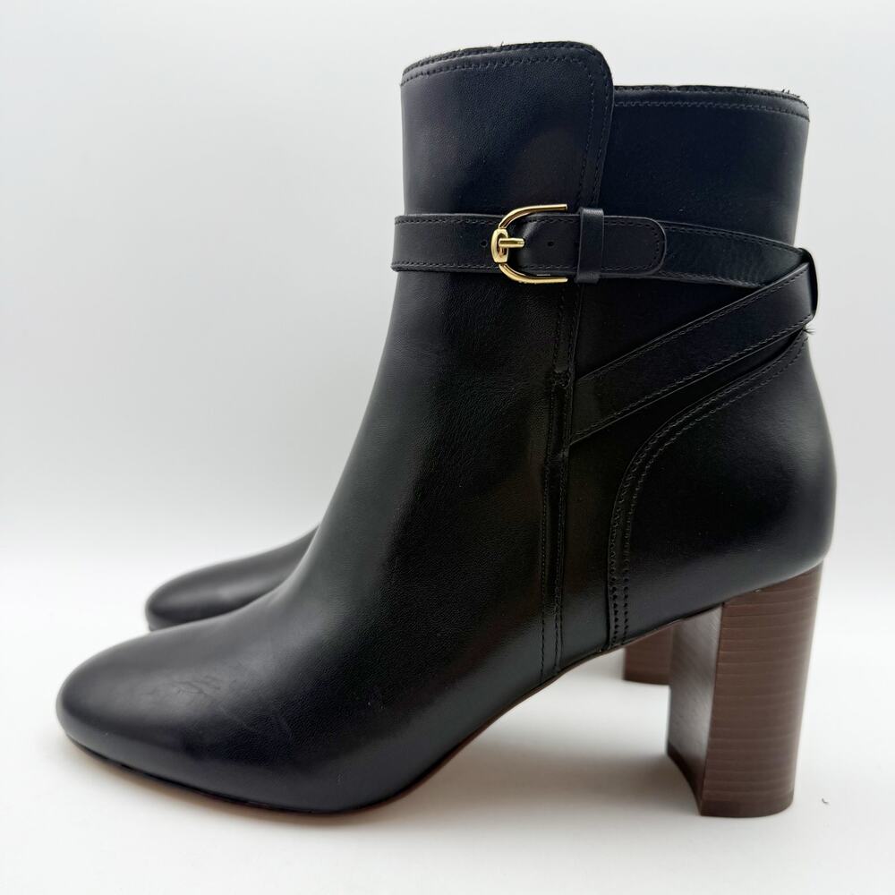 Cole Haan Womens Glendale Jodhpur Heel Ankle Booties US 9 B Black Leather NIB - Picture 9 of 13